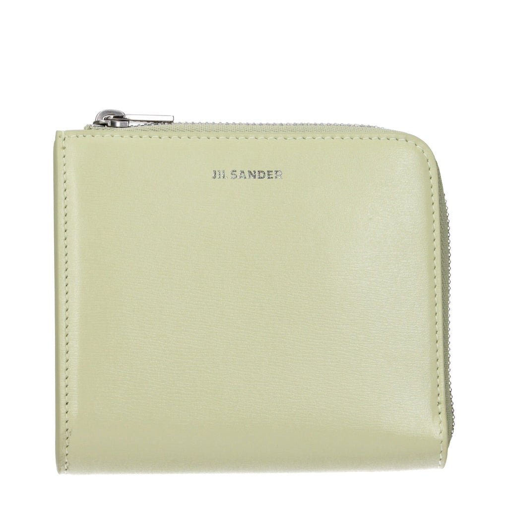 Jil Sander Green Leather Wallet