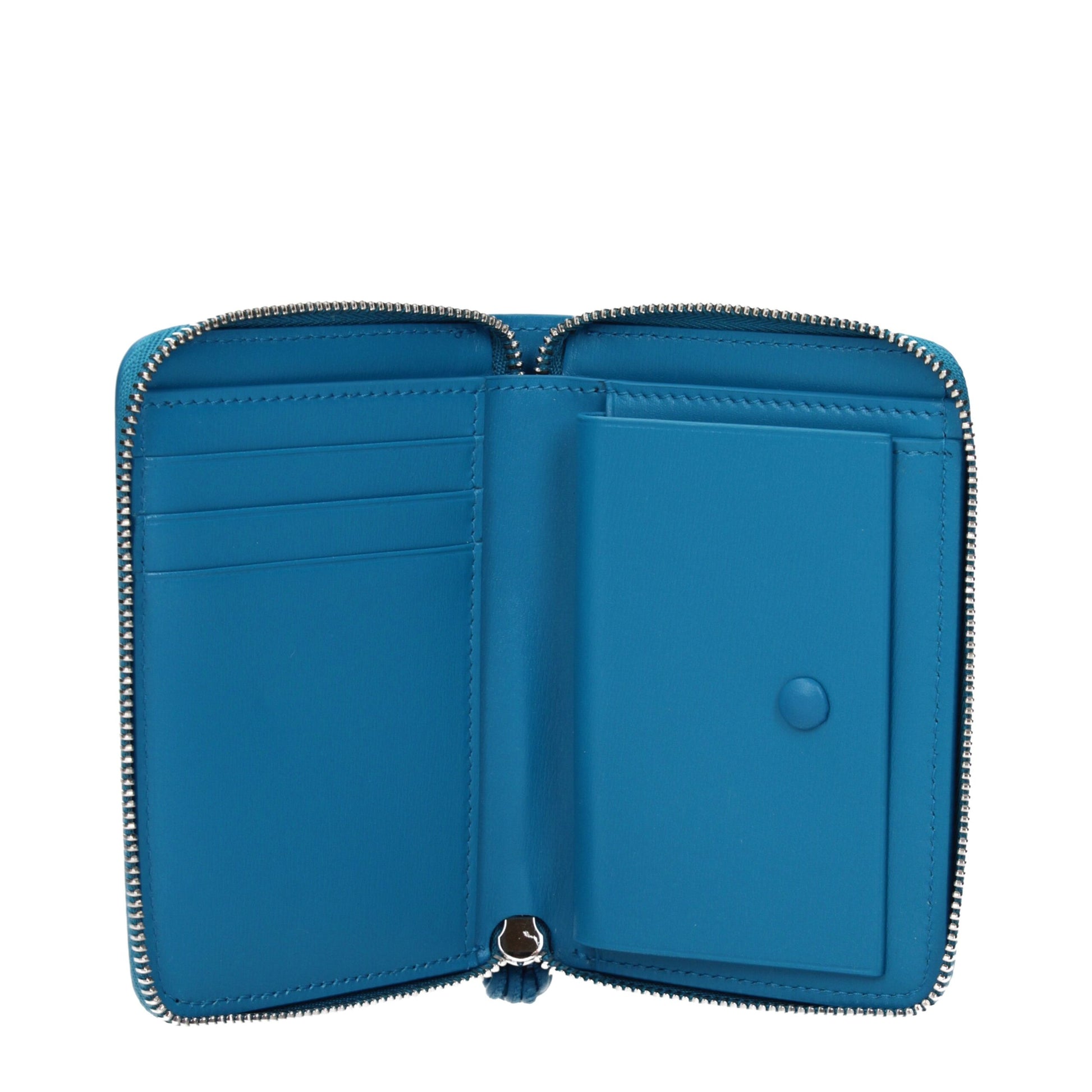 Jil Sander Blue Leather Wallet