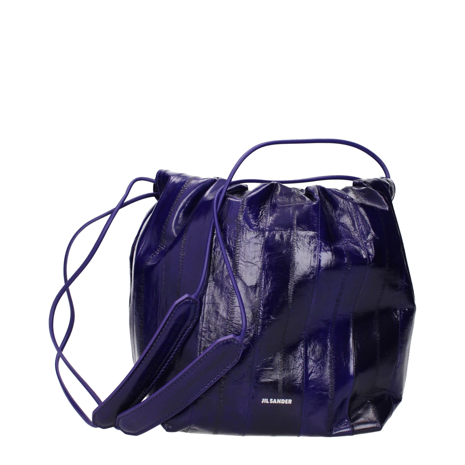 Jil Sander Purple Leather Shoulder Bag | Regal Royce