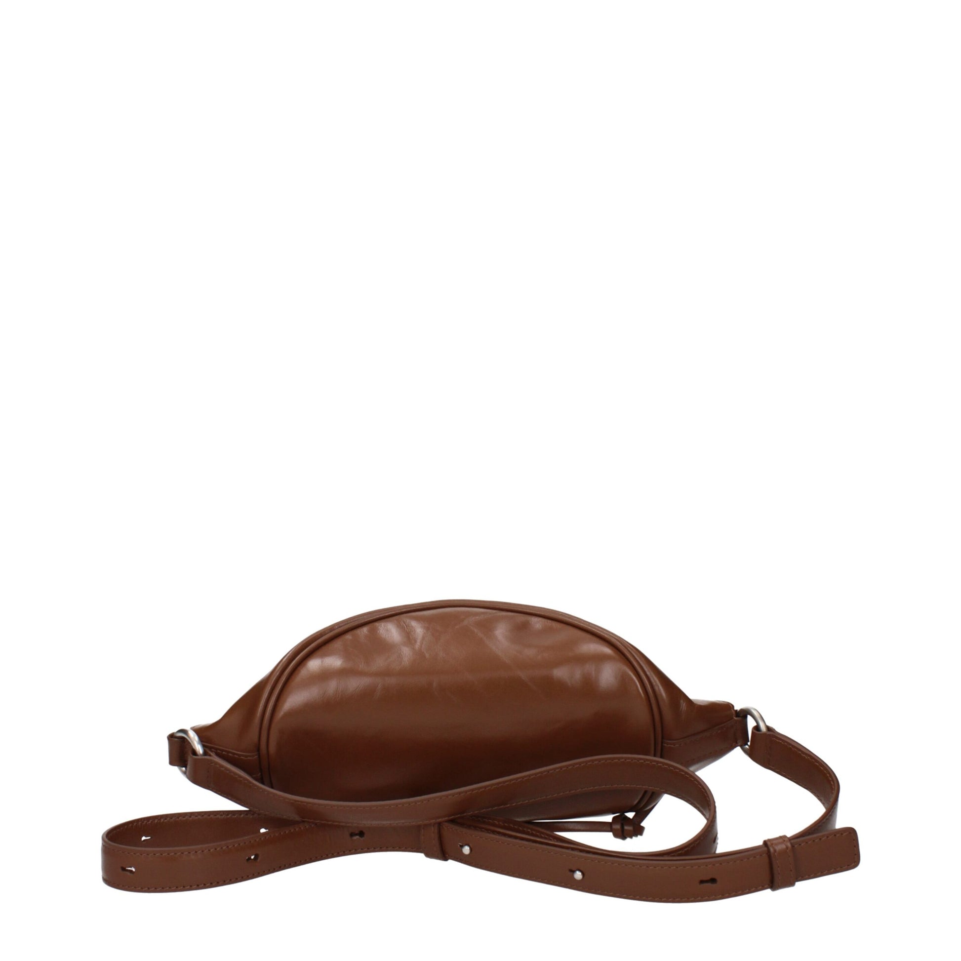 Jil Sander Brown Leather Crossbody Bag