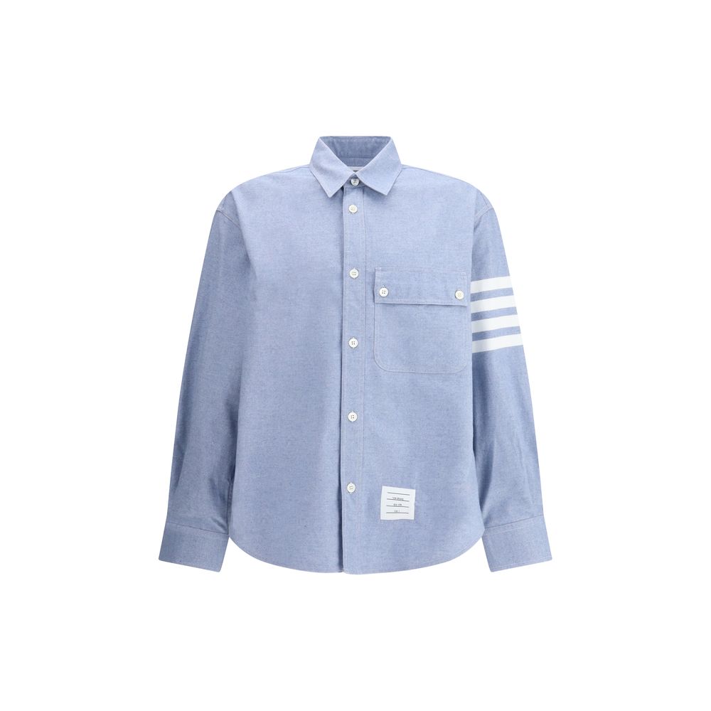 Thom Browne Light Blue Cotton Pattern Shirt | Regal Royce