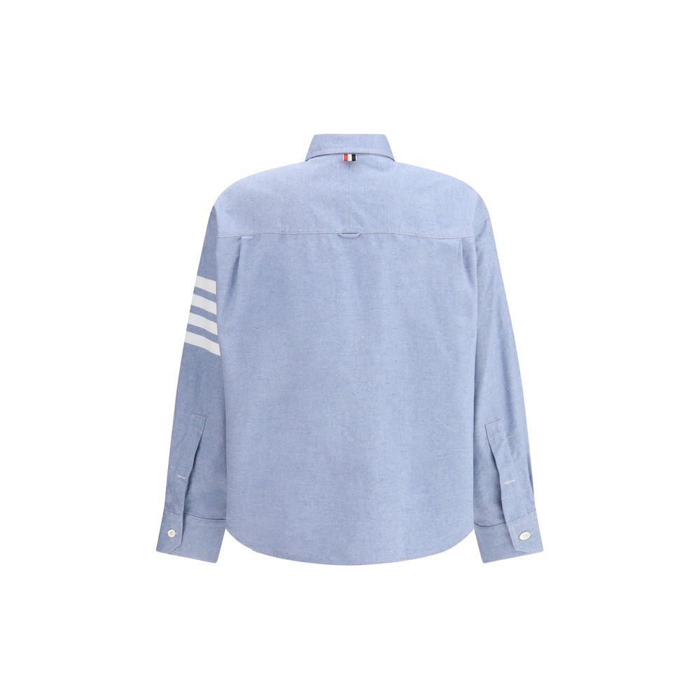 Thom Browne Light Blue Cotton Pattern Shirt | Regal Royce