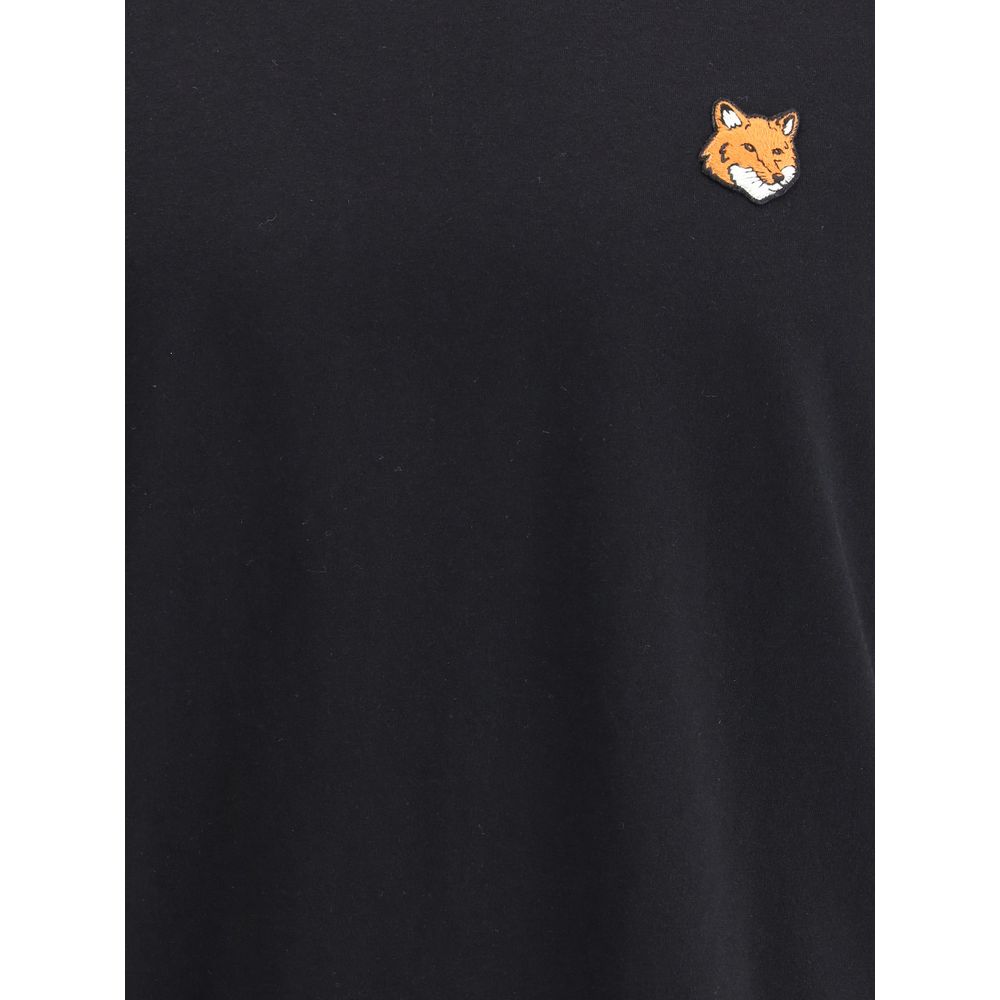 Maison Kitsuné Black Cotton T-Shirt | Regal Royce