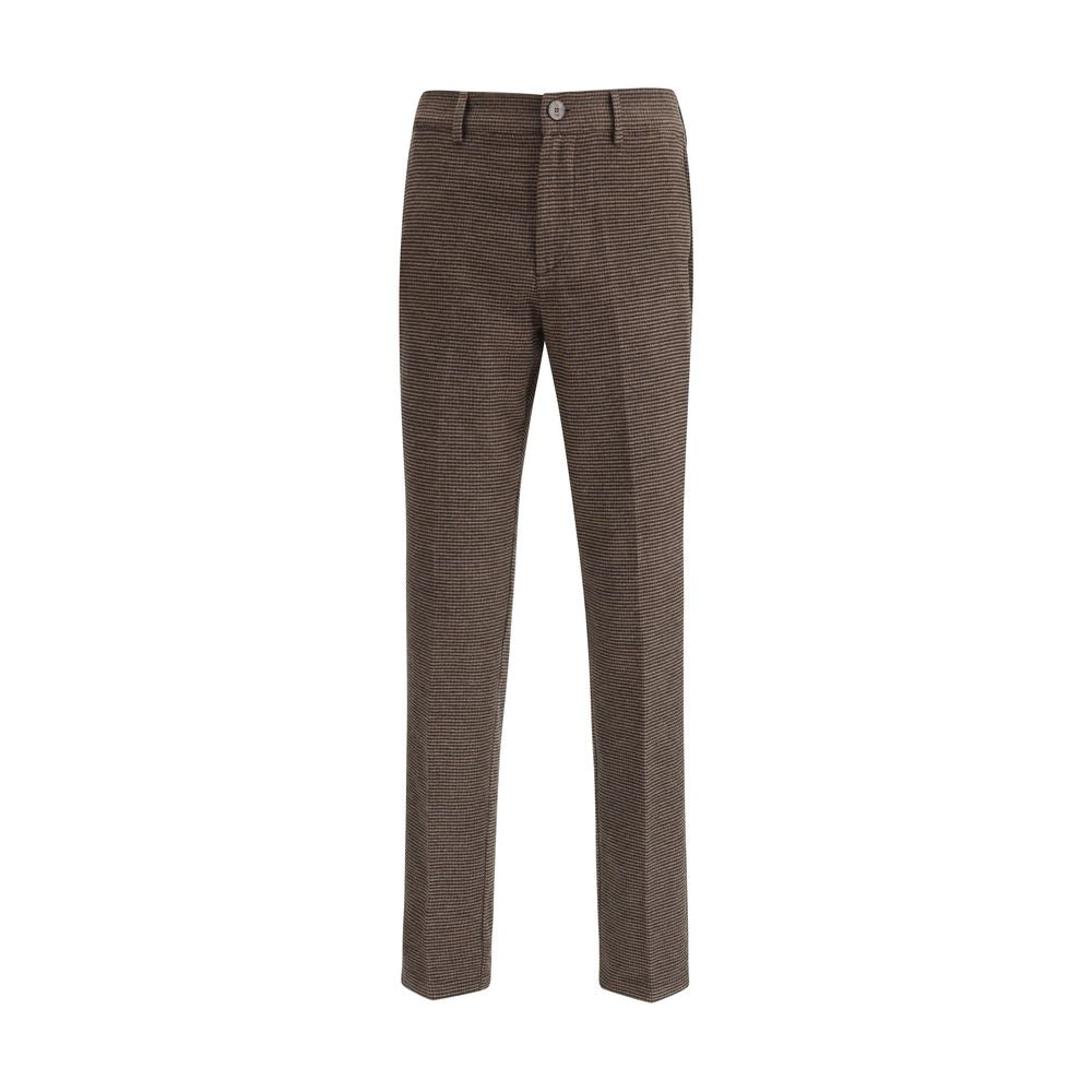 Cruna Brown Cotton Casual Pants | Regal Royce