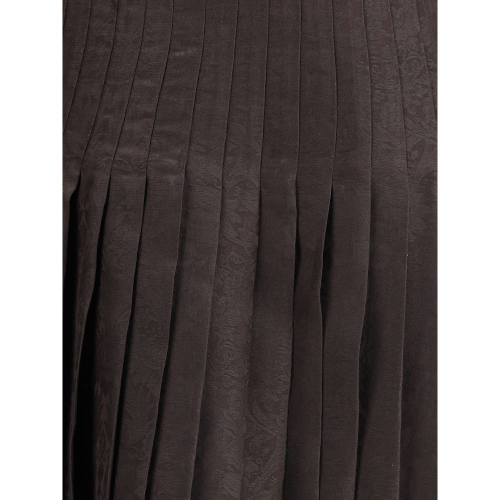 Burberry Brown Silk Midi Skirt | Regal Royce