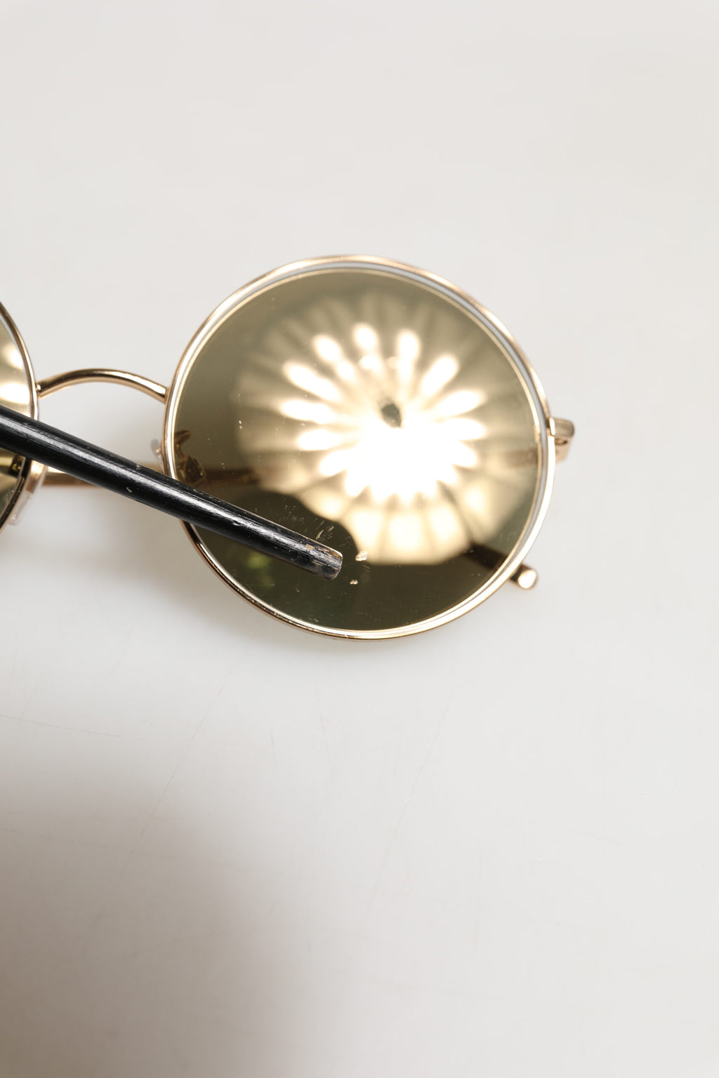 Dolce & Gabbana DG2215K Gold Plated Round Lenses Shade Eyewear Sunglasses