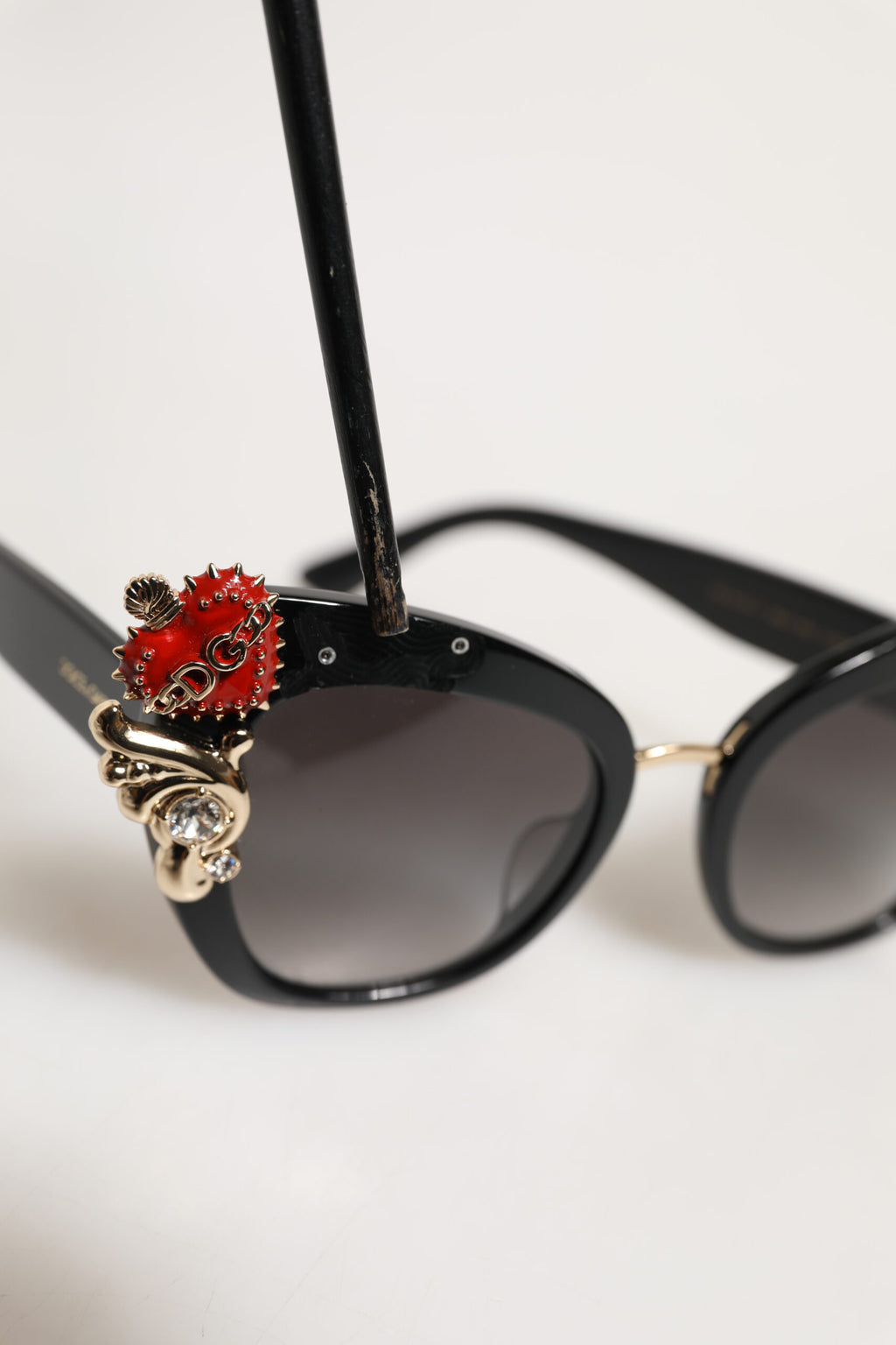 Dolce & Gabbana DG4319F Red Sacred Heart Crystal Butterfly Sunglasses