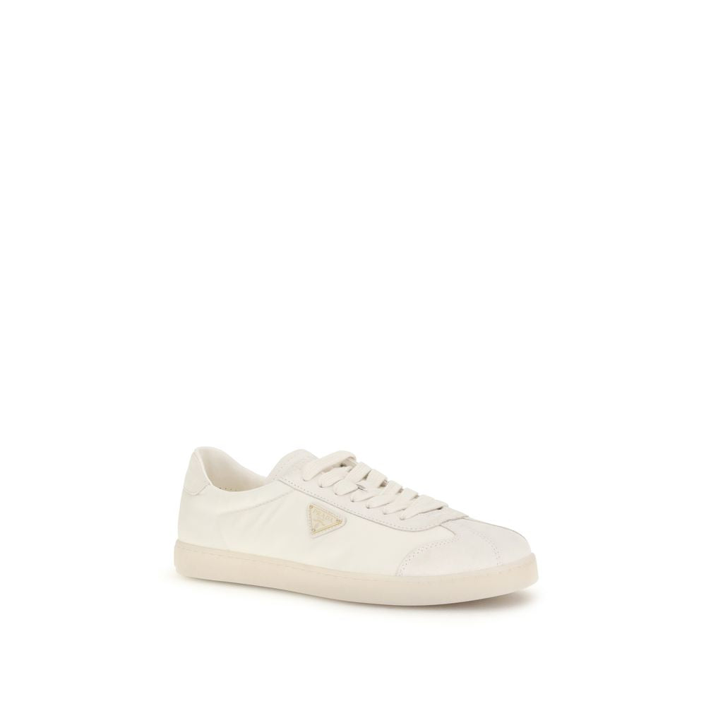 Prada Cream Polyamide Low Top Sneakers | Regal Royce