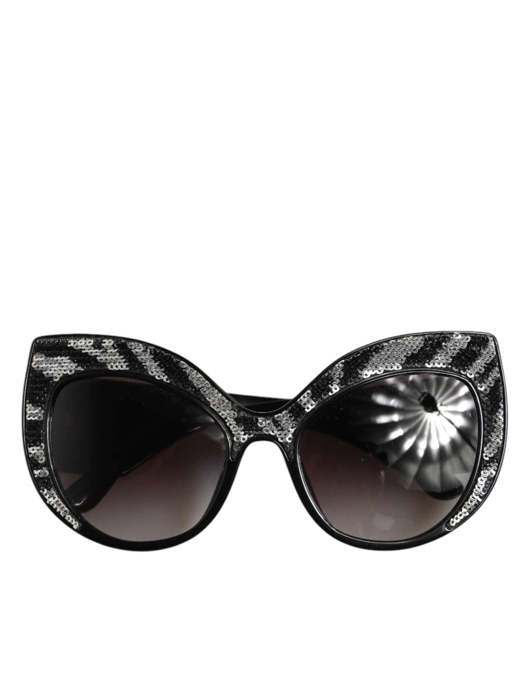 Dolce & Gabbana Black Silver Sequin Butterfly Polarized Sunglasses | Regal Royce
