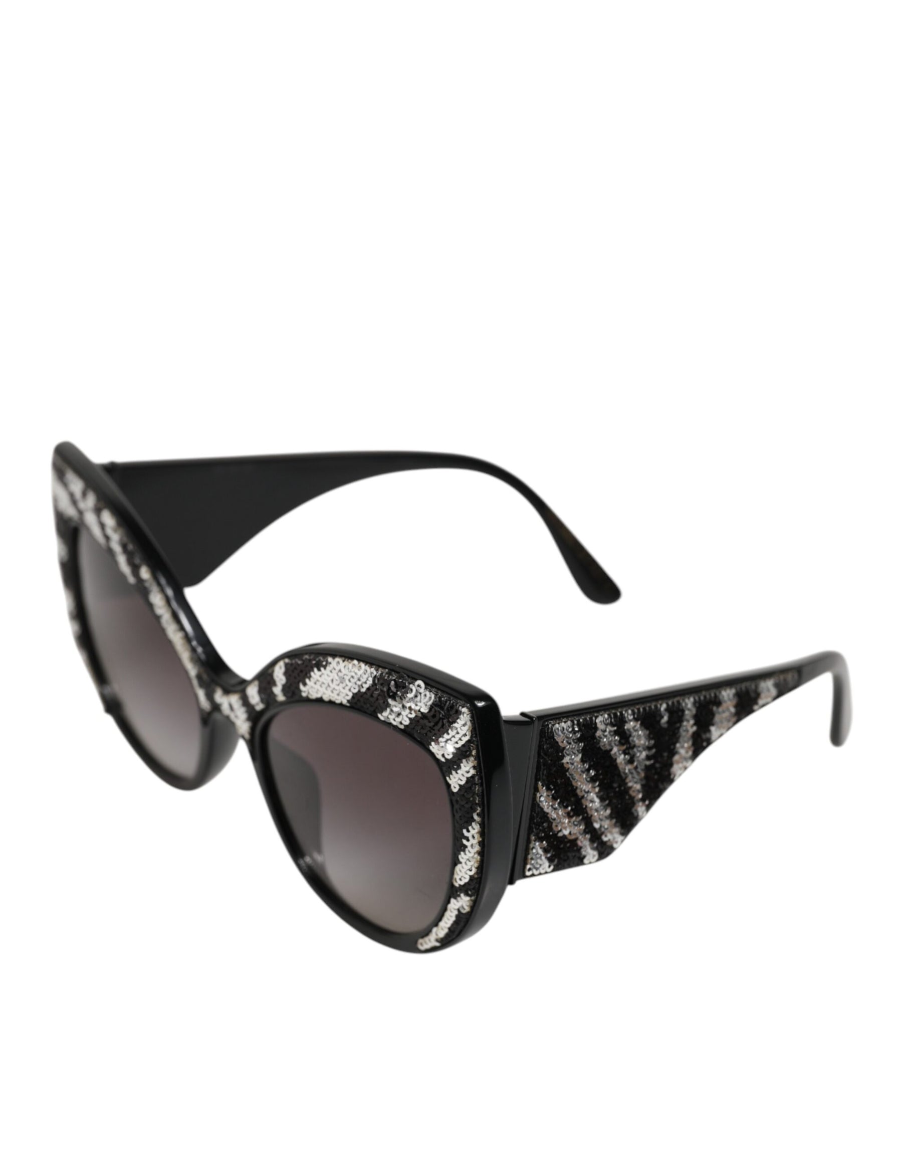 Dolce & Gabbana Black Silver Sequin Butterfly Polarized Sunglasses | Regal Royce