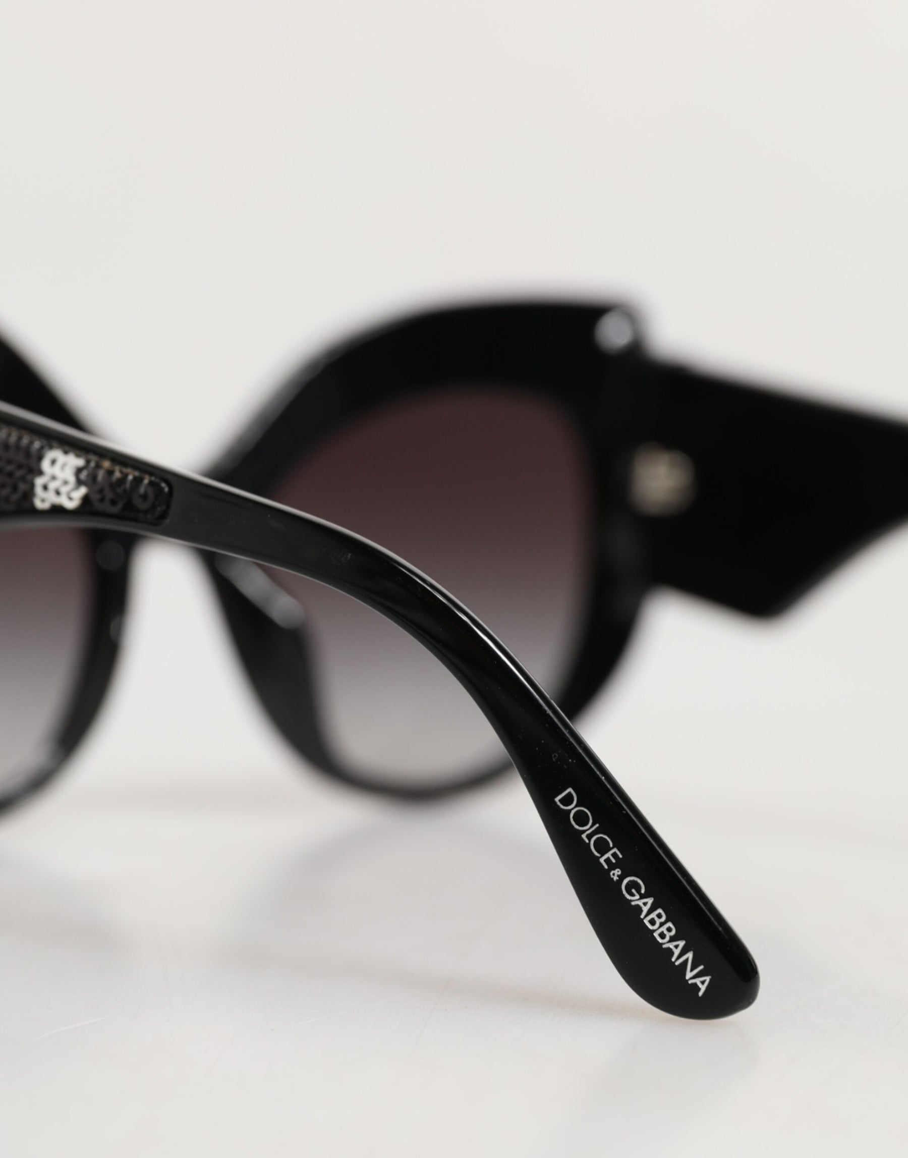 Dolce & Gabbana Black Silver Sequin Butterfly Polarized Sunglasses | Regal Royce