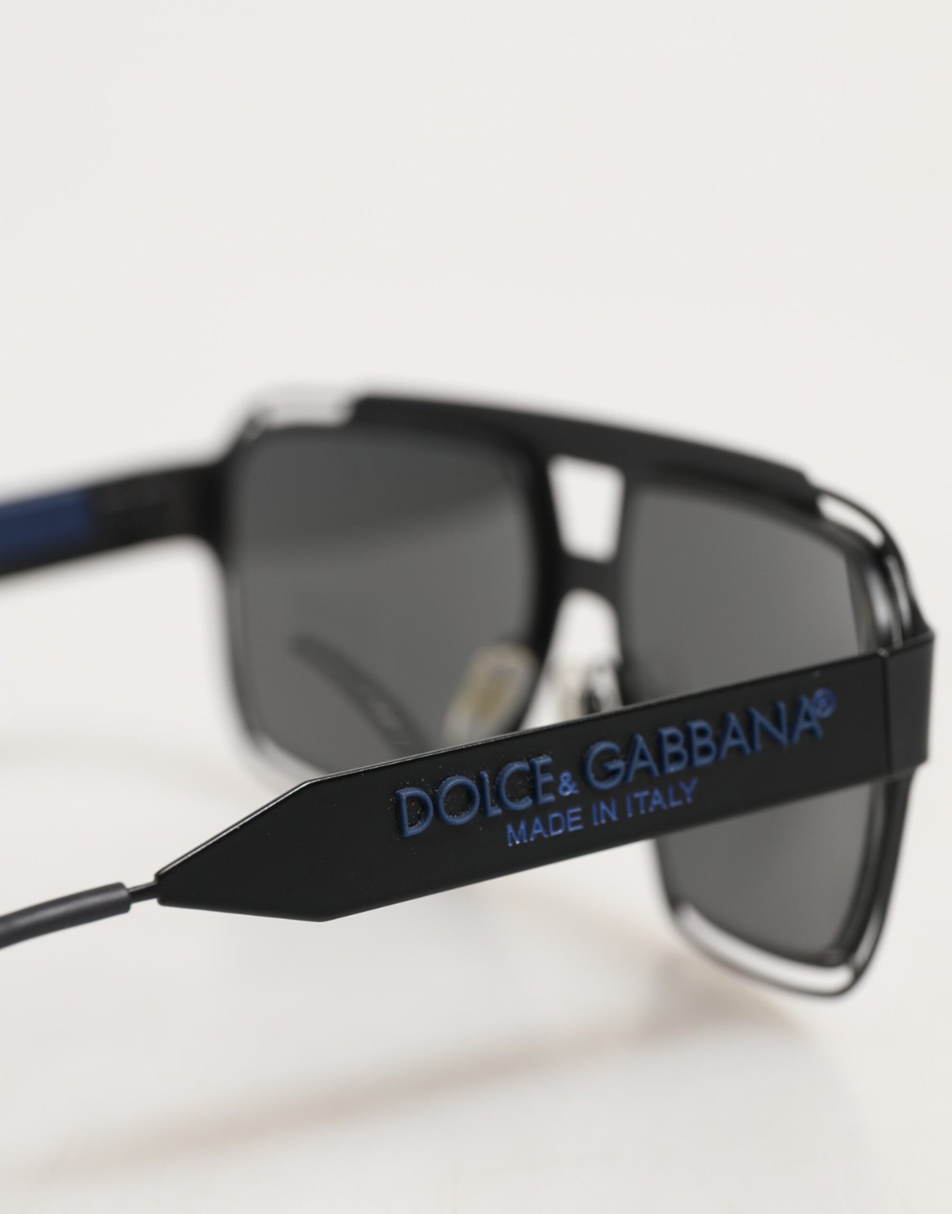 Dolce & Gabbana Black Metal Pilot Frame Shades Eyewear Sunglasses