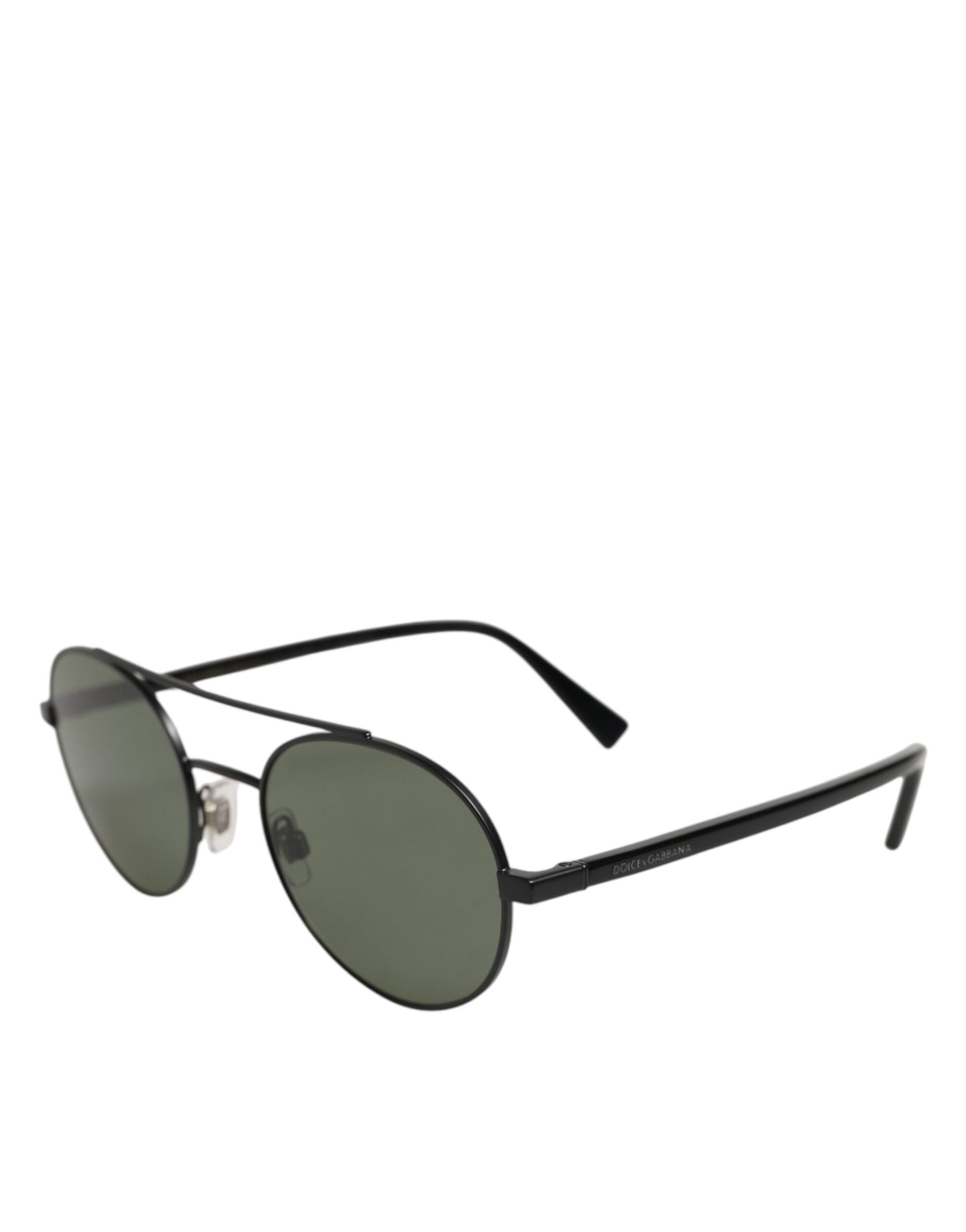 Dolce & Gabbana Matte Black Steel Frame Gray Lens Sunglasses | Regal Royce