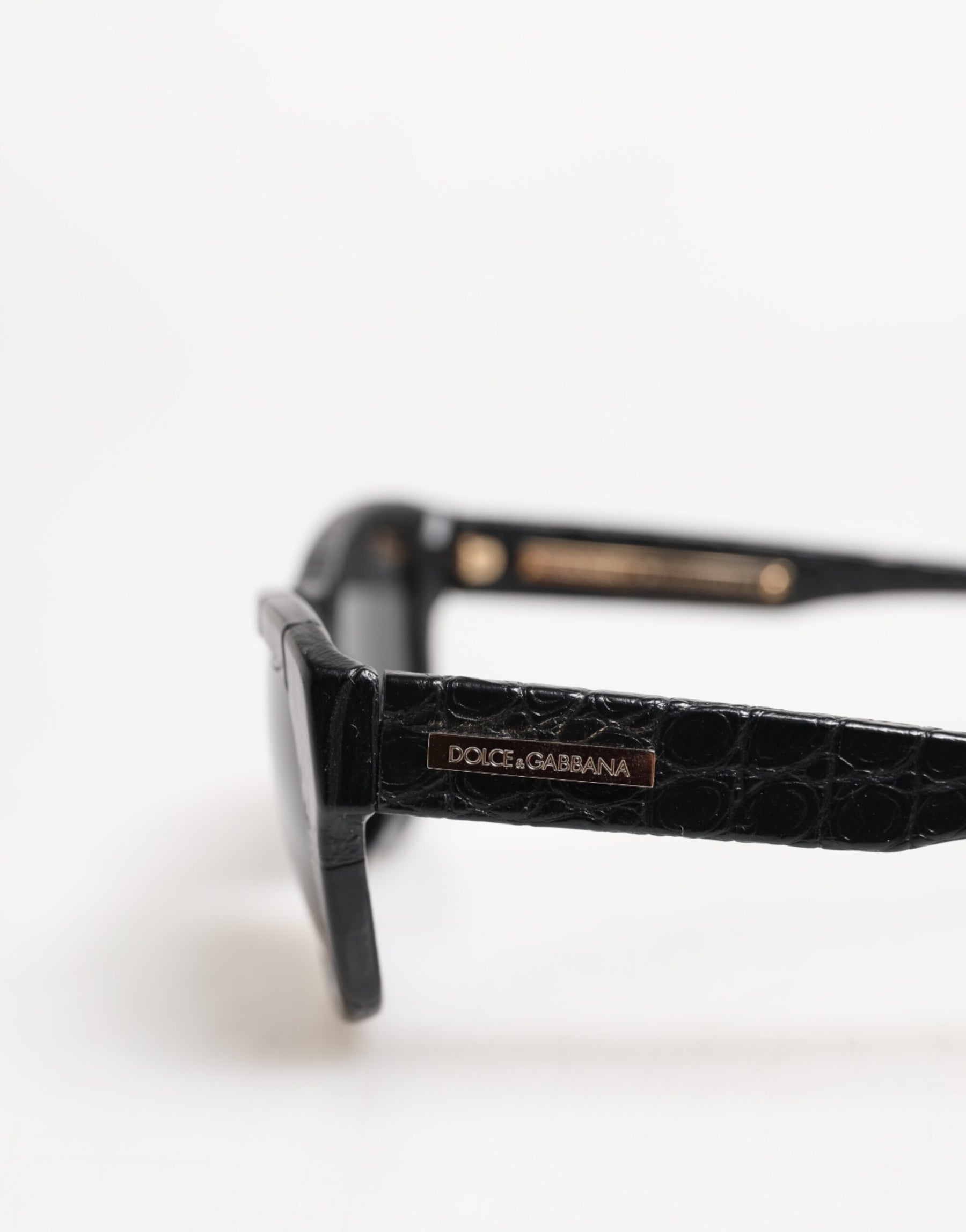 Dolce & Gabbana DG4177 Black Leather Frame Tinted Lens Sunglasses | Regal Royce