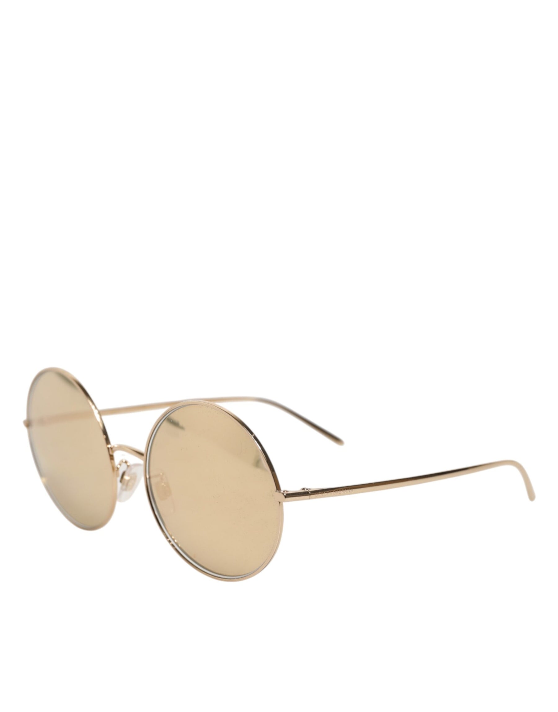 Dolce & Gabbana Gold Metal Round Shades Eyewear Sunglasses | Regal Royce