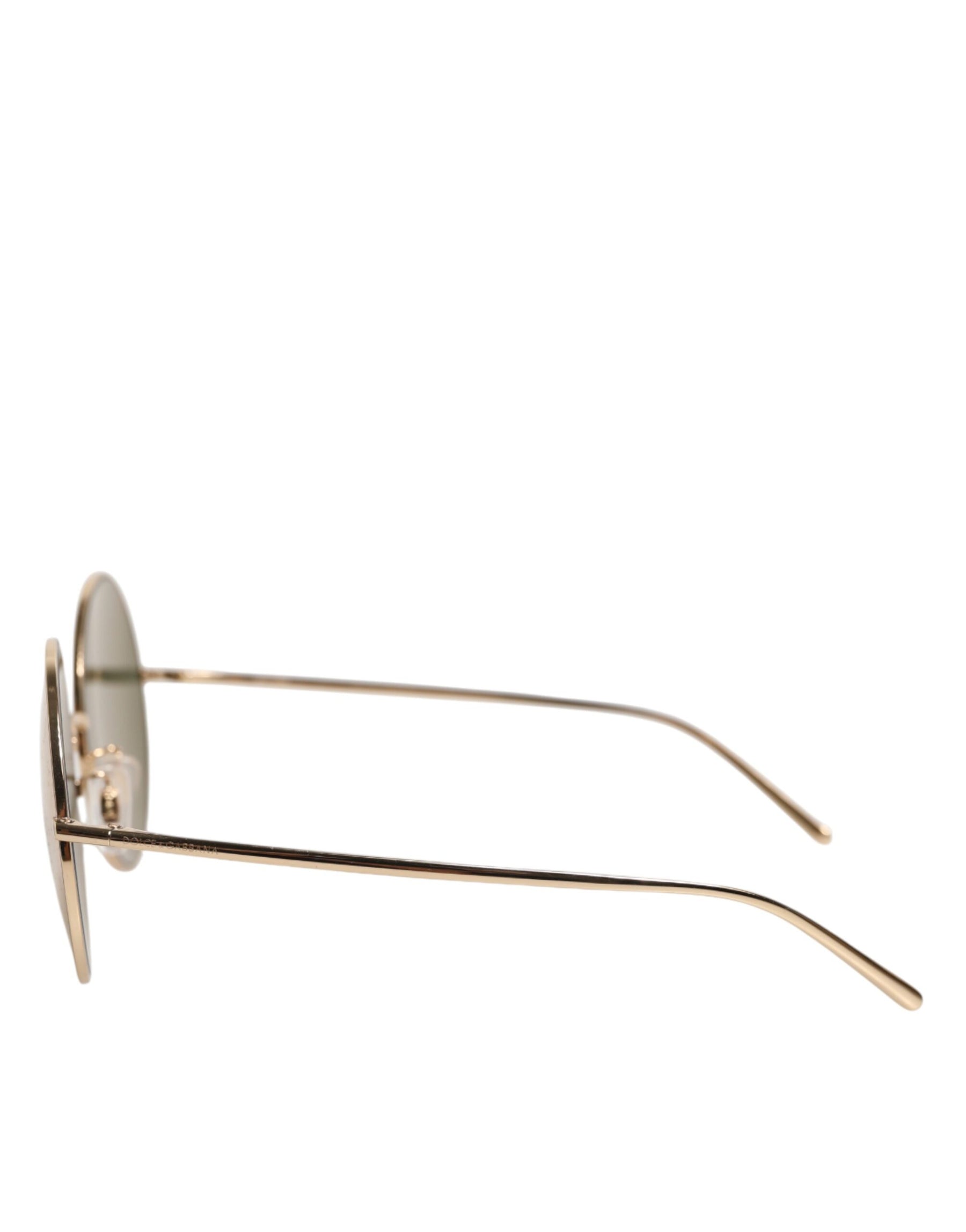 Dolce & Gabbana Gold Metal Round Shades Eyewear Sunglasses | Regal Royce