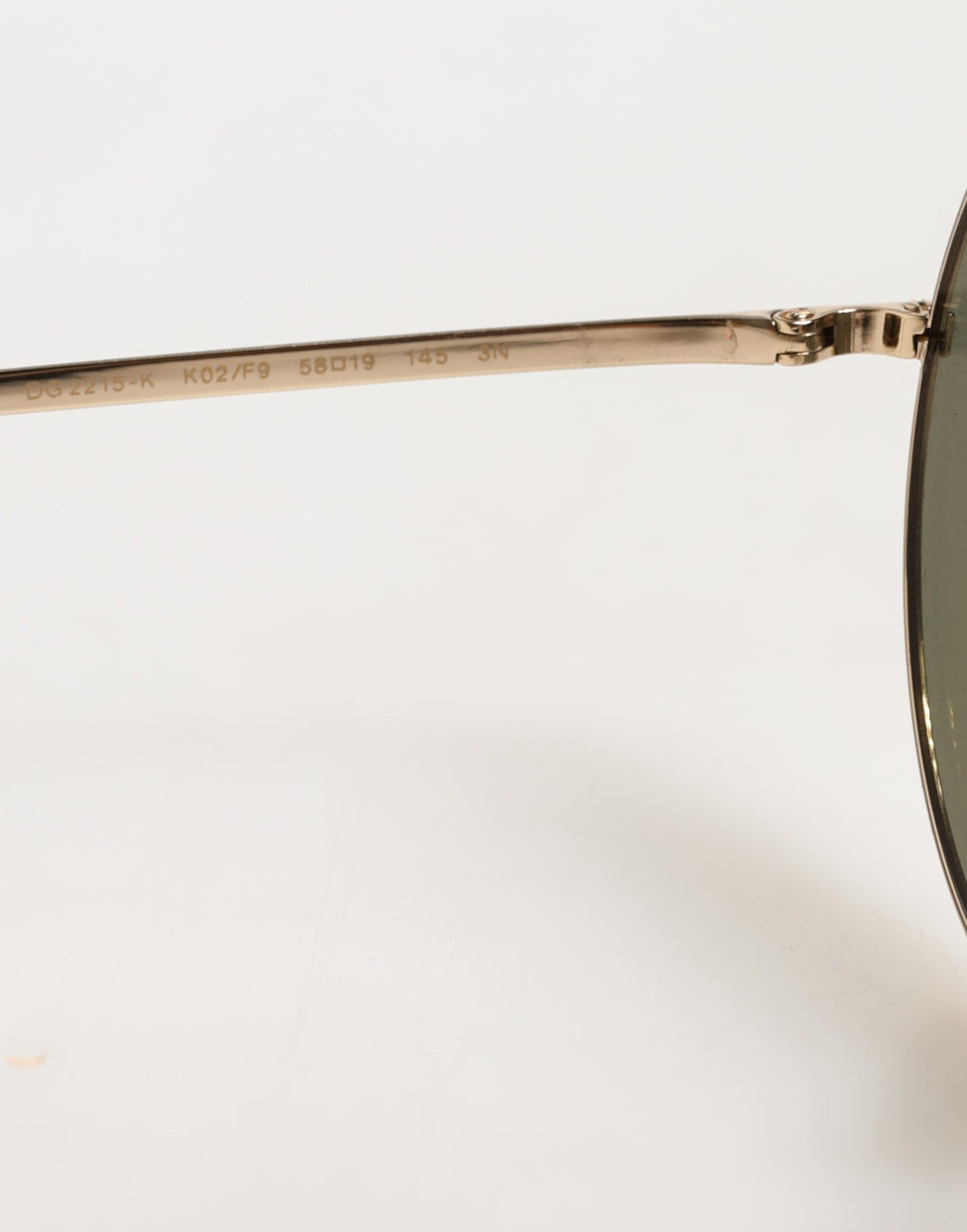Dolce & Gabbana Gold Metal Round Shades Eyewear Sunglasses