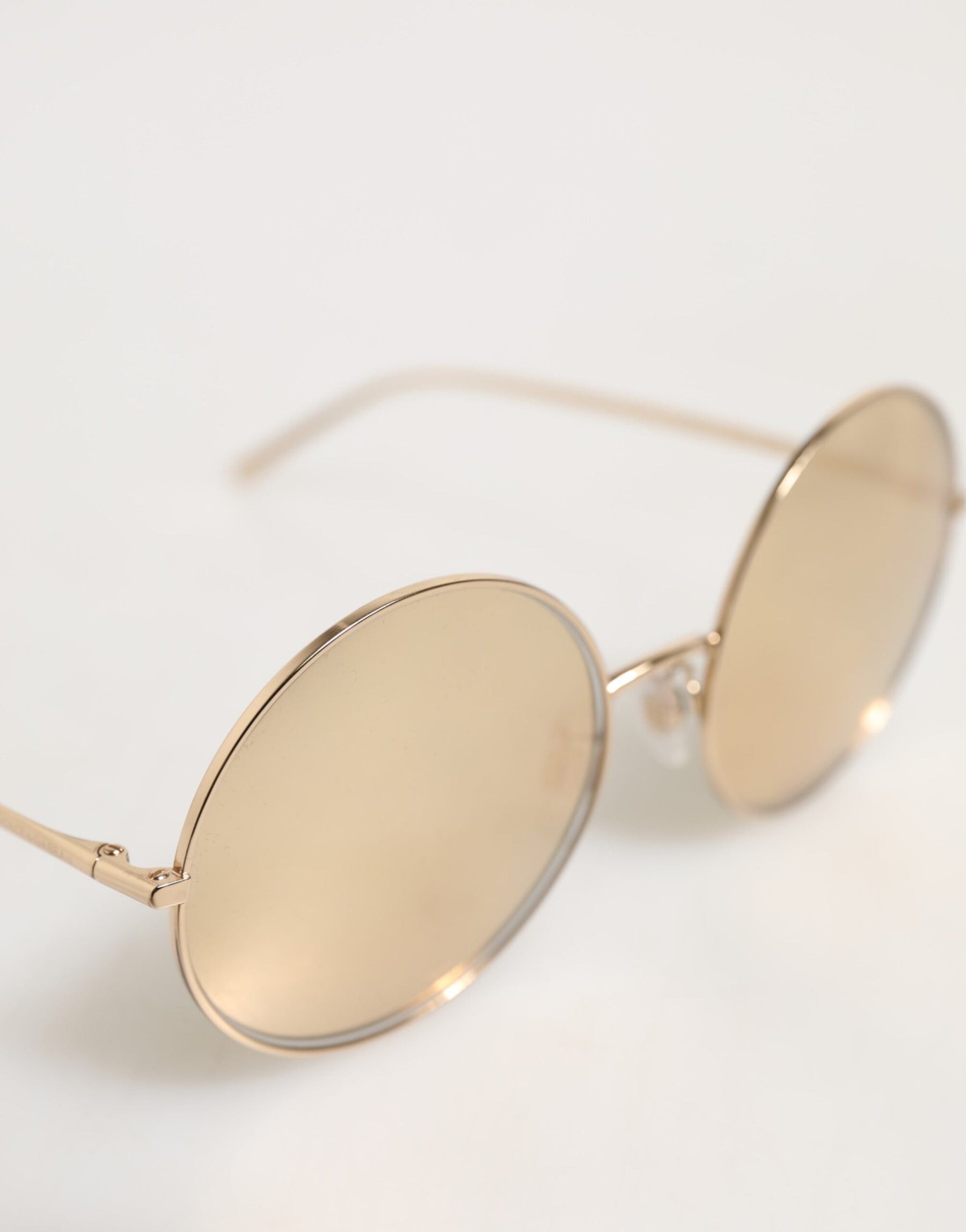 Dolce & Gabbana Gold Metal Round Shades Eyewear Sunglasses | Regal Royce