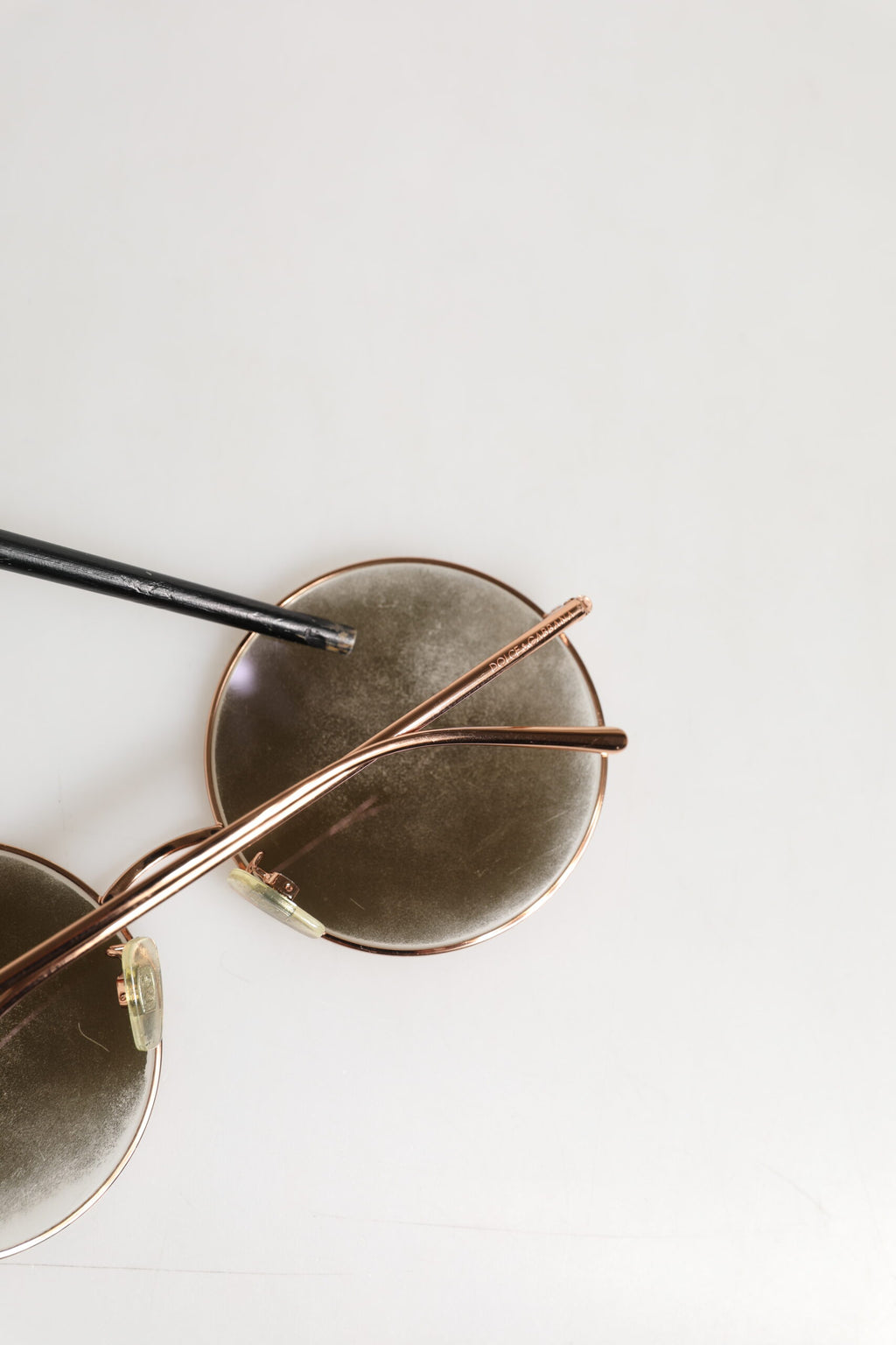 Dolce & Gabbana DG2215K Gold Metal Round Shades Eyewear Sunglasses