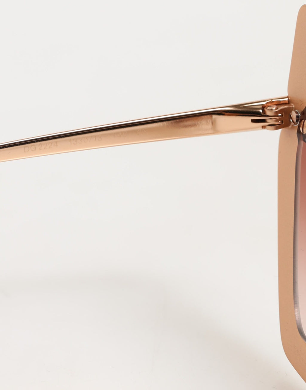 Dolce & Gabbana DG2224 Sand Rose Gold Cat Eye Irregular Frame Sunglasses
