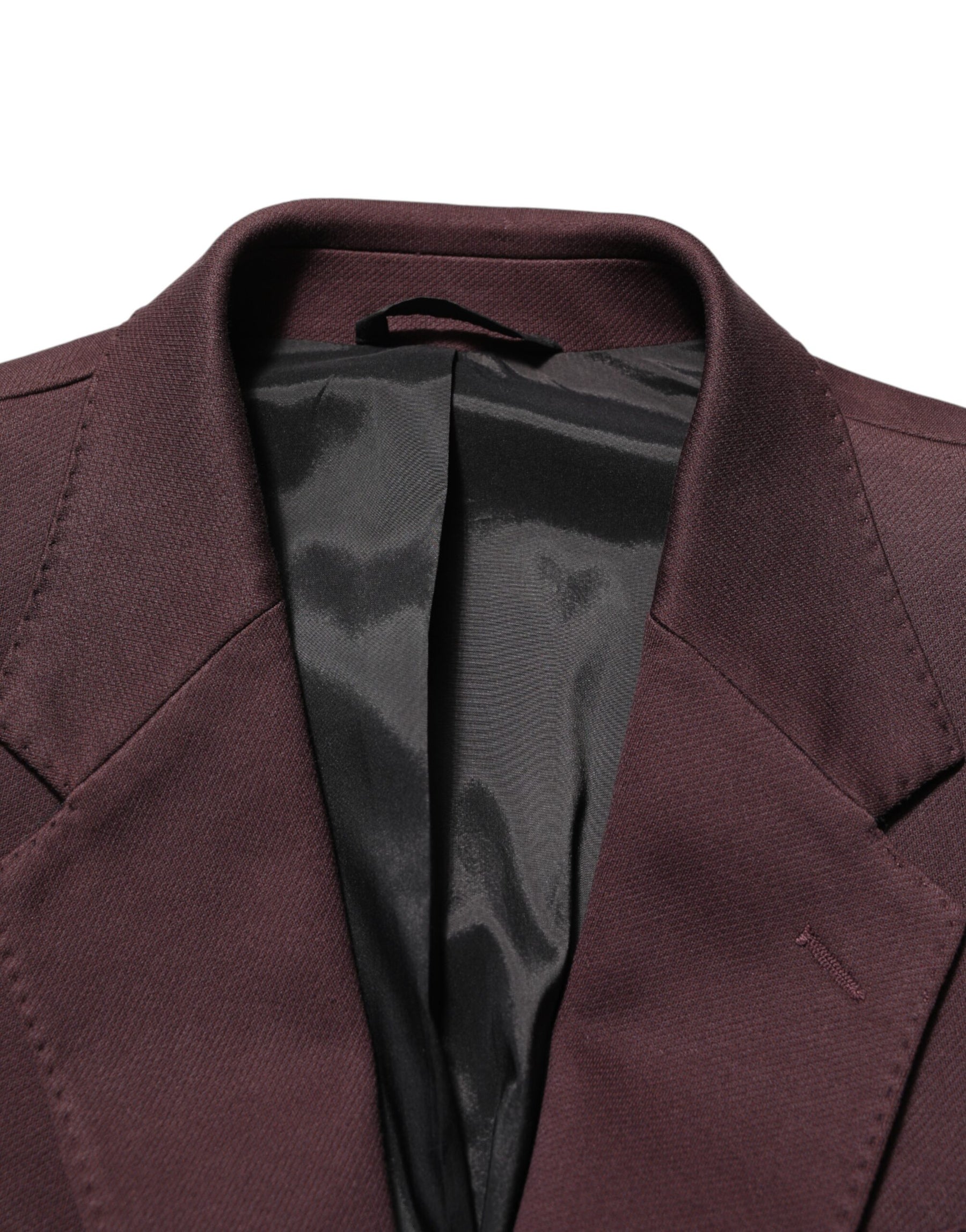 Dolce & Gabbana Maroon Cotton 2 Buttons Suit Jacket Blazer | Regal Royce