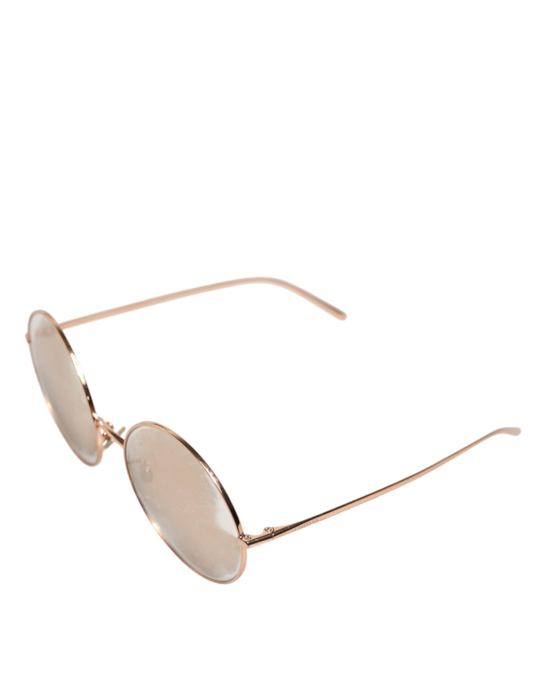 Dolce & Gabbana Rose Gold Plated Round Lenses Shades Eyewear Sunglasses | Regal Royce
