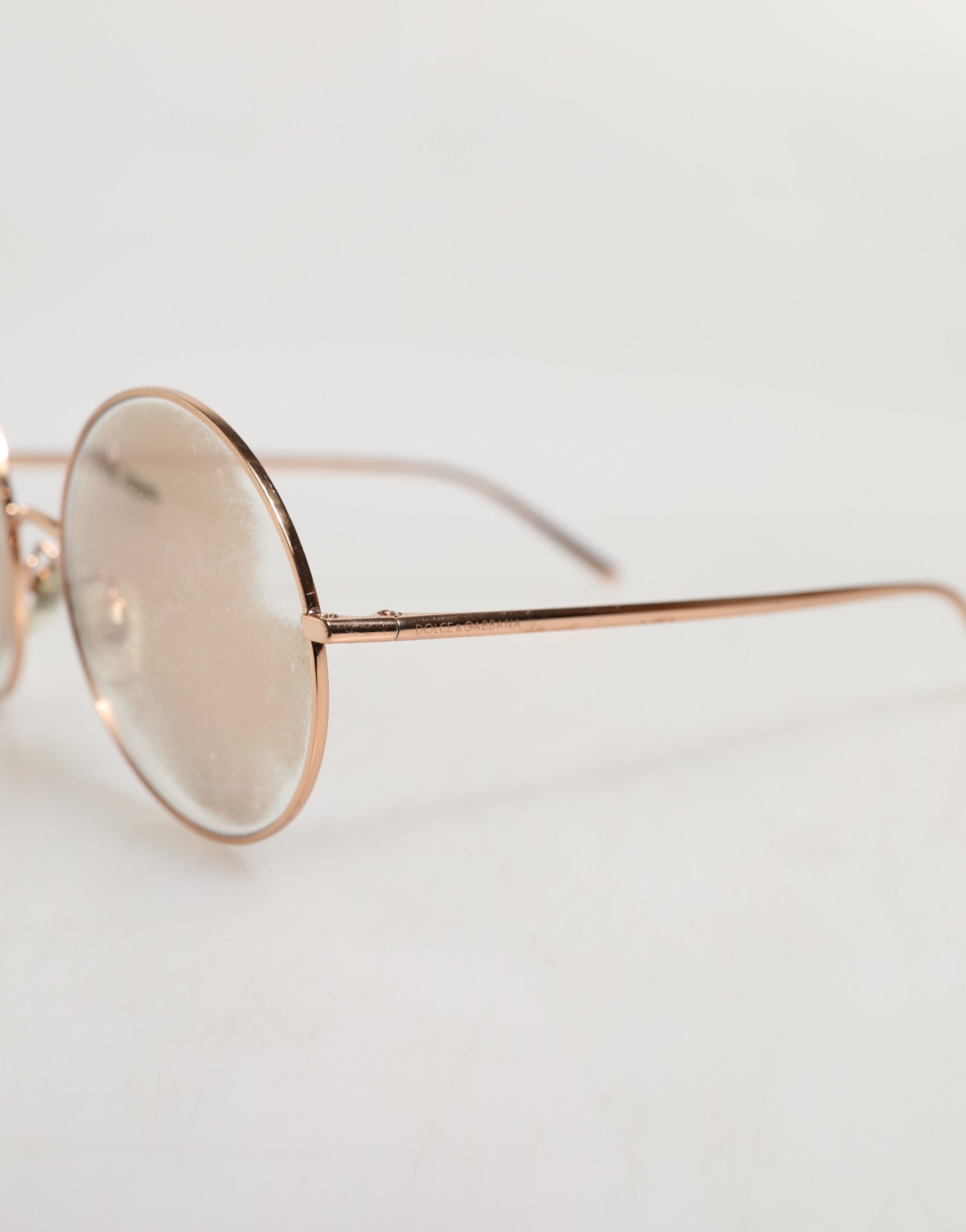 Dolce & Gabbana Rose Gold Plated Round Lenses Shades Eyewear Sunglasses | Regal Royce