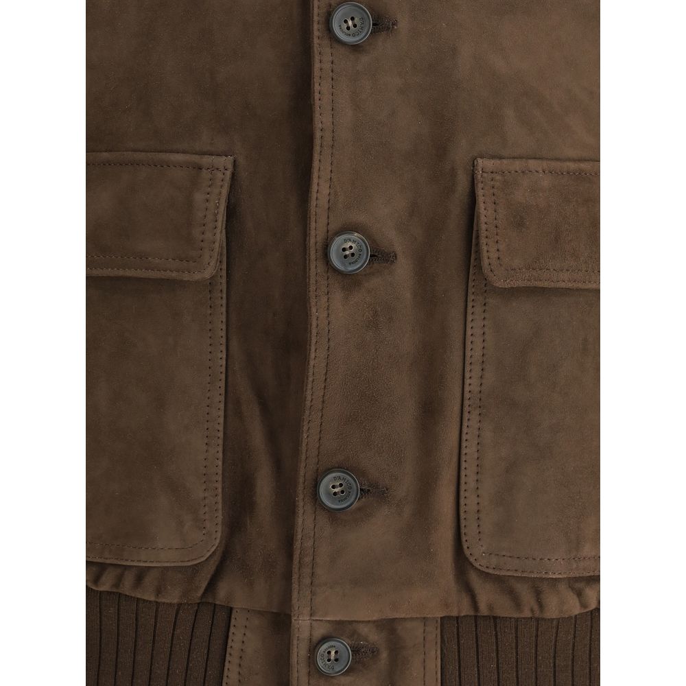 D'amico Brown Leather Bomber