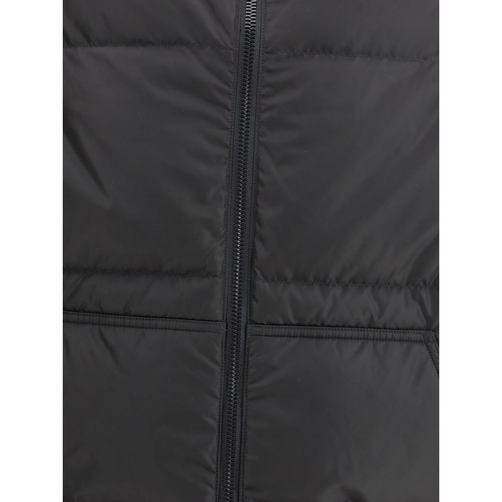 Premiata Black Polyamide Full-Length Jacket | Regal Royce