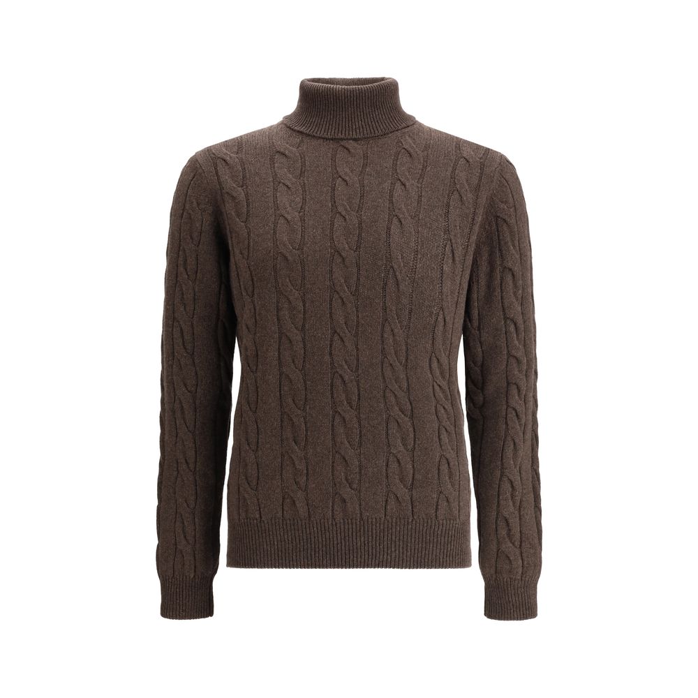 Aragona Cashmere Brown Cashmere Turtleneck | Regal Royce
