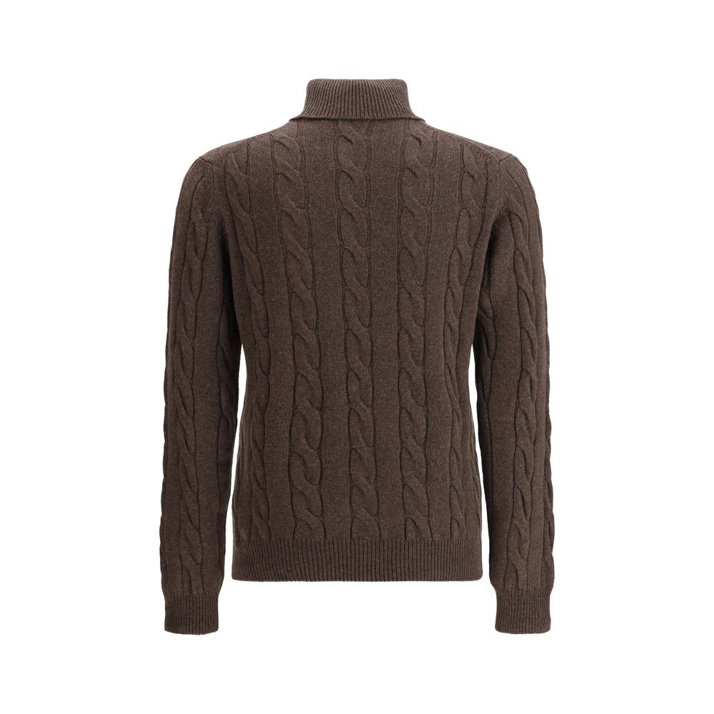 Aragona Cashmere Brown Cashmere Turtleneck | Regal Royce