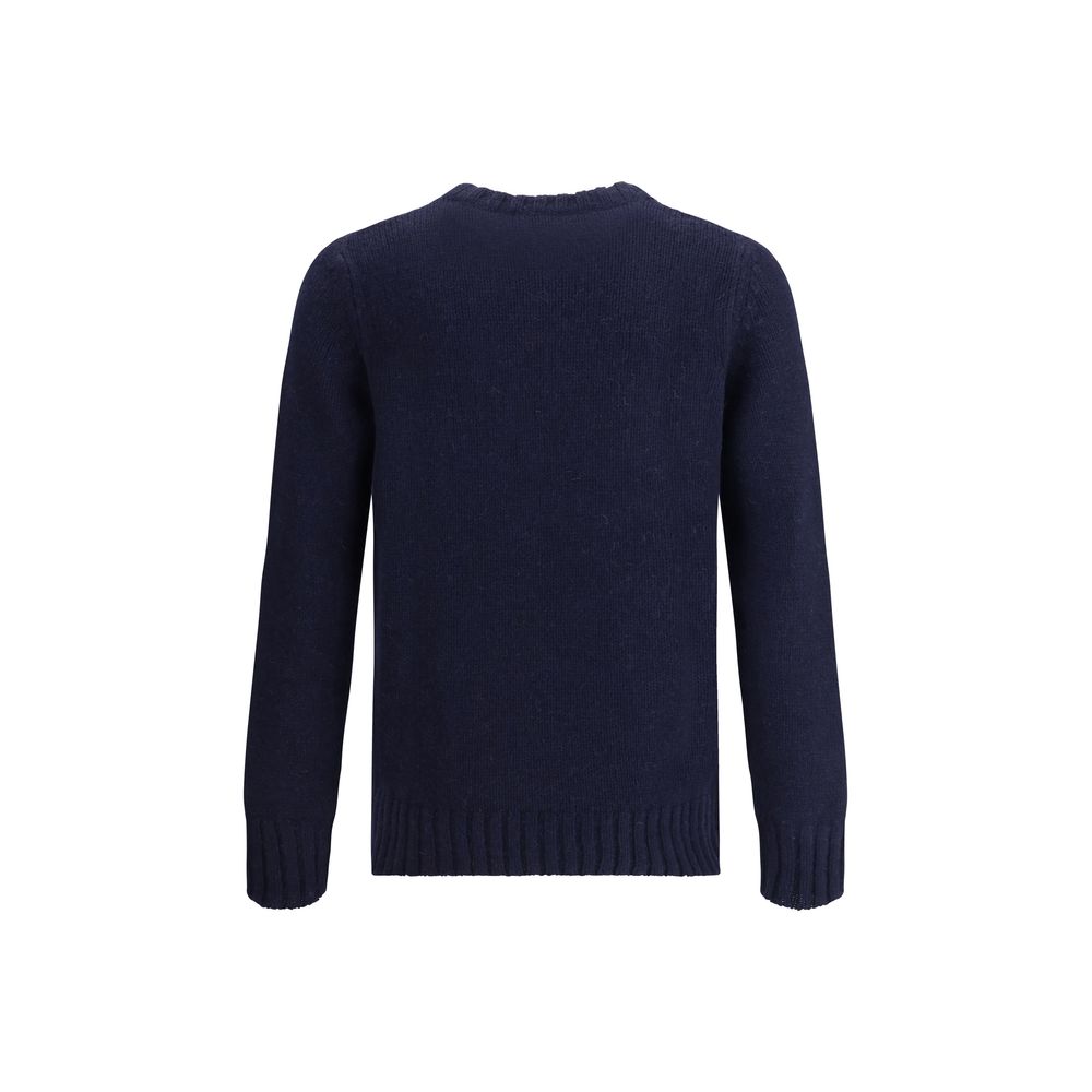 Aragona Cashmere Blue Merino Wool Sweatshirt | Regal Royce