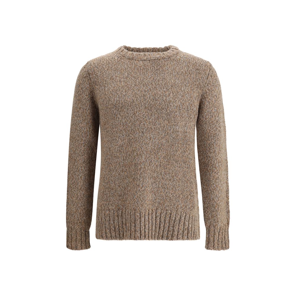 Aragona Cashmere Brown Merino Wool Sweatshirt | Regal Royce