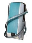 Dolce & Gabbana Blue Leather Cross Body Neck Strap Card Slot Phone Pocket | Regal Royce