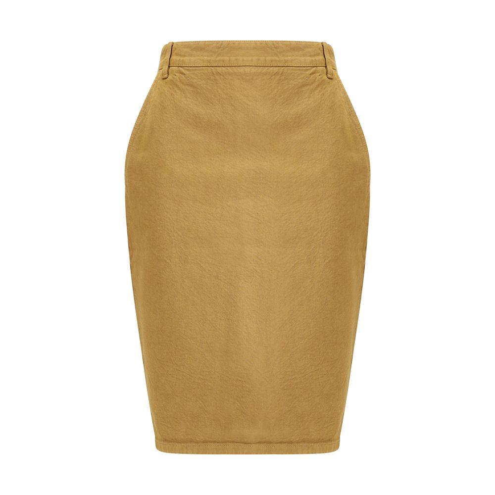 Saint Laurent Beige Denim Skirt | Regal Royce