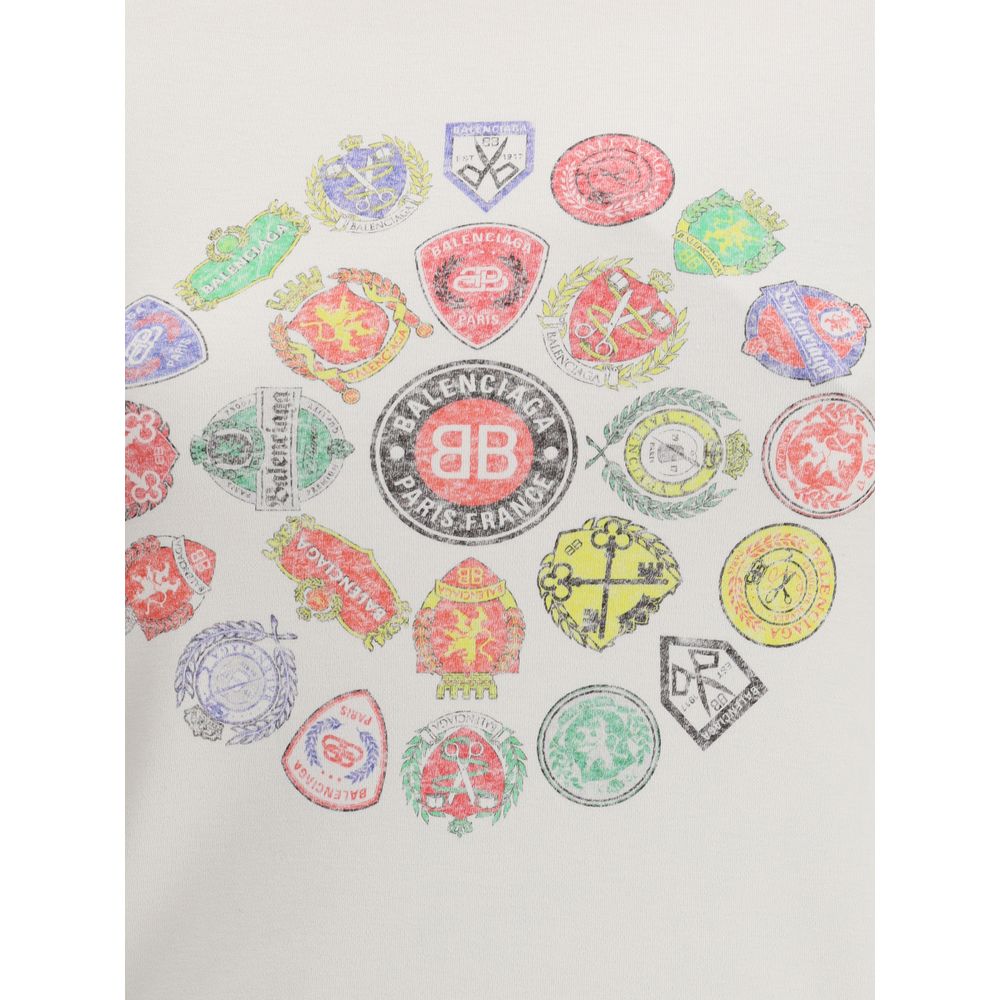 Balenciaga White Cotton T-Shirt