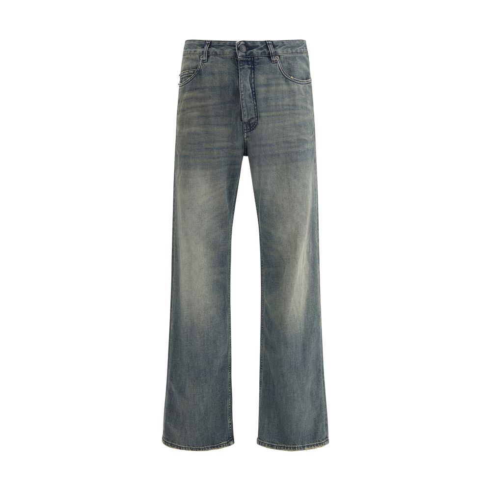Balenciaga Blue Cotton Relaxed Fit Jeans | Regal Royce