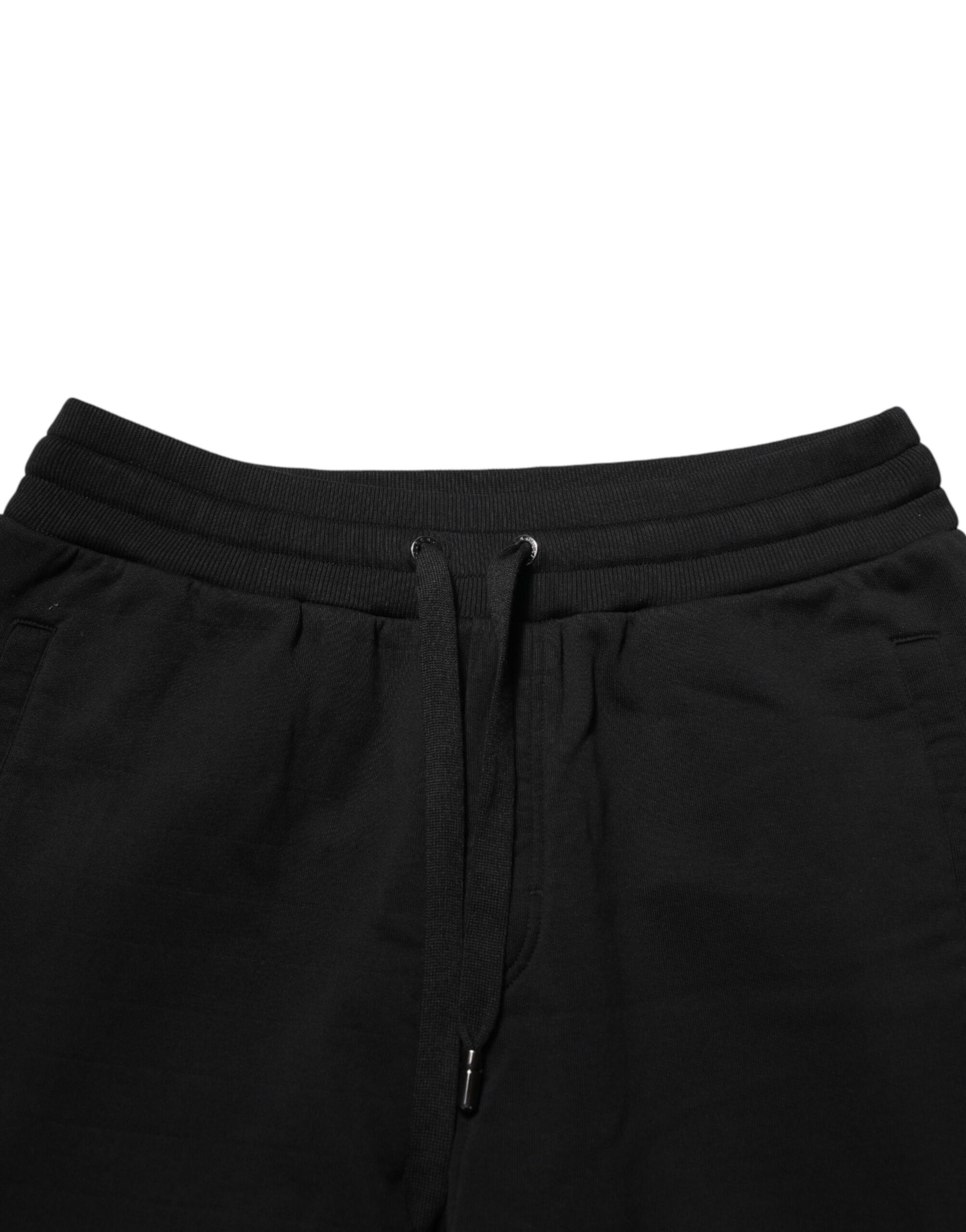 Dolce & Gabbana Black DG Logo Cotton Jogger Sweatpants Pants | Regal Royce