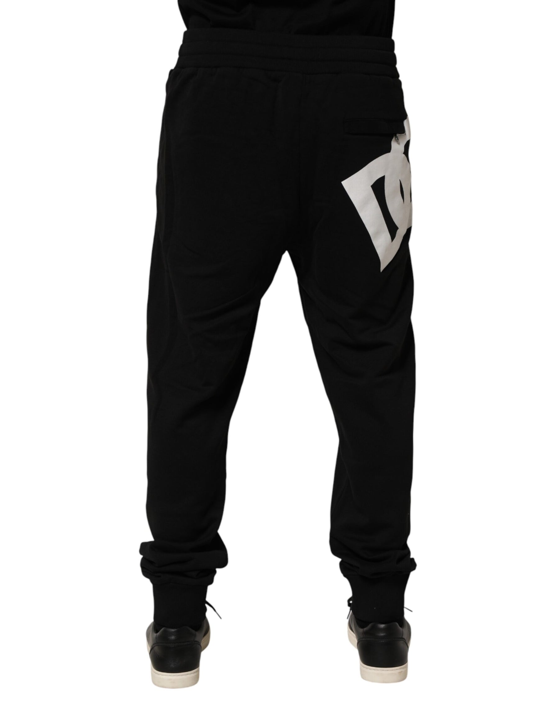 Dolce & Gabbana Black DG Logo Cotton Jogger Sweatpants Pants | Regal Royce