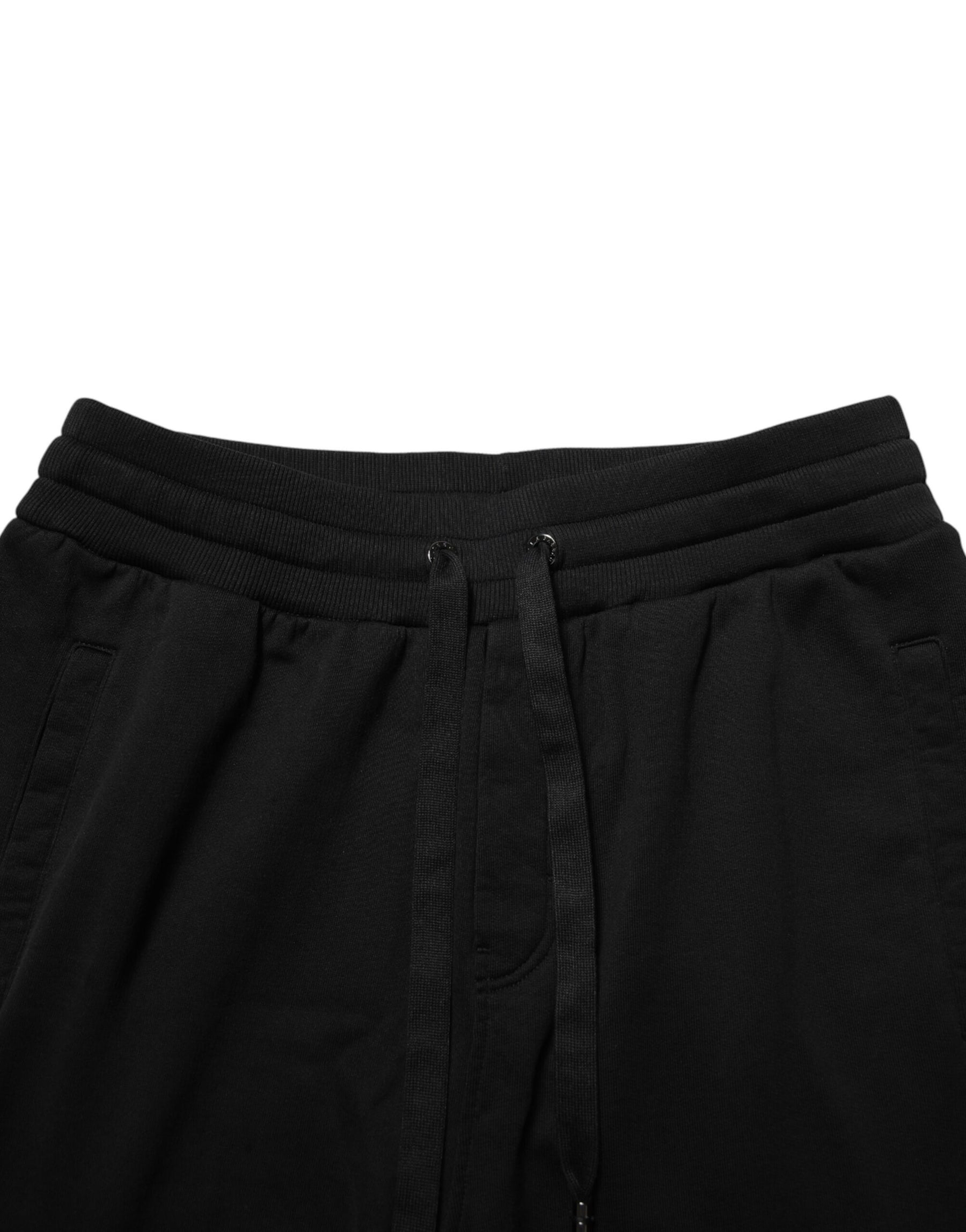 Dolce & Gabbana Black DG Logo Cotton Jogger Sweatpants Pants | Regal Royce