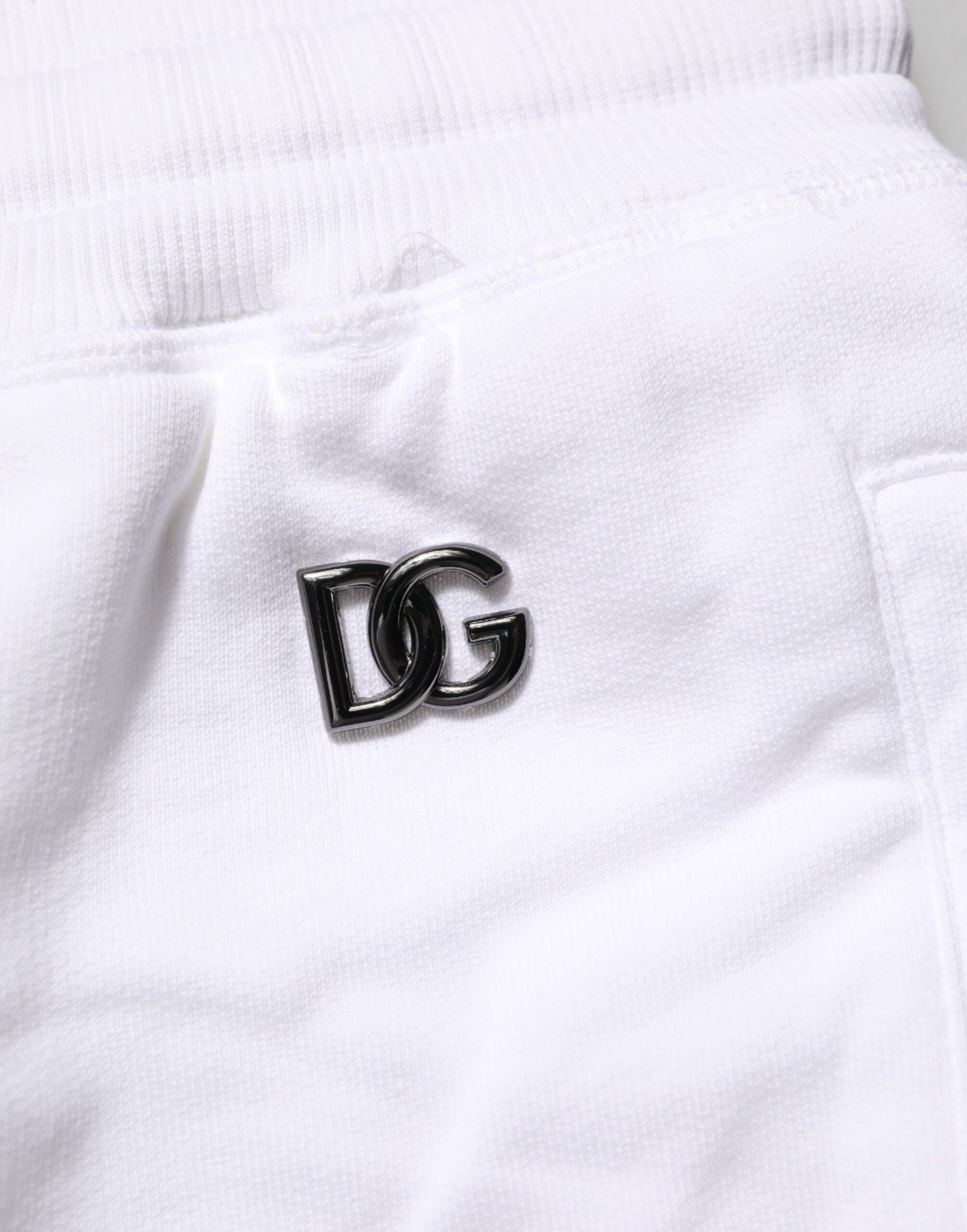 Dolce & Gabbana White Distressed Cotton Men Bermuda Shorts | Regal Royce