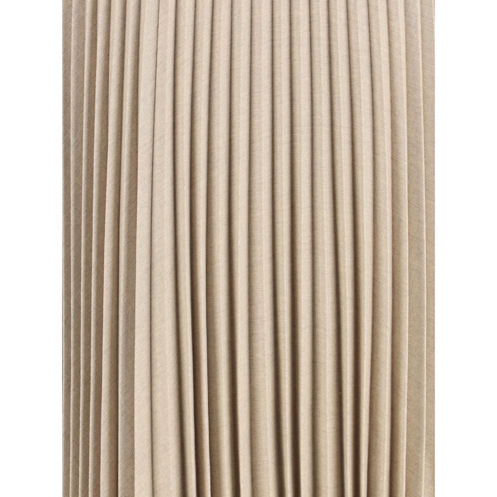 True Royal Beige Wool Long Skirt | Regal Royce