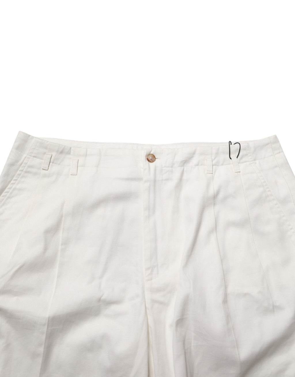 Dolce & Gabbana White Cotton Mid Waist Men Bermuda Shorts