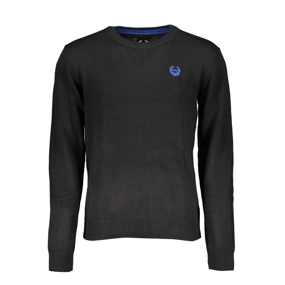 Gianmarco Venturi Black Cotton Men Sweater | Regal Royce