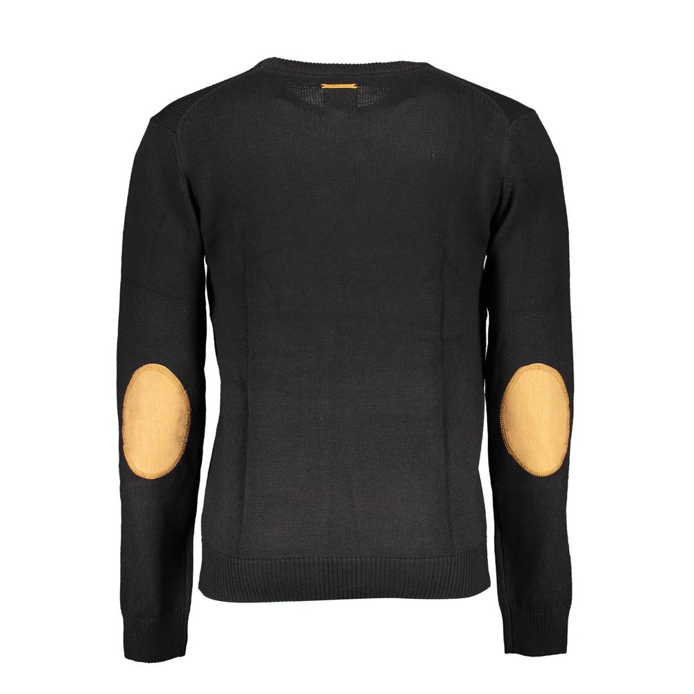 Gianmarco Venturi Black Cotton Men Sweater | Regal Royce