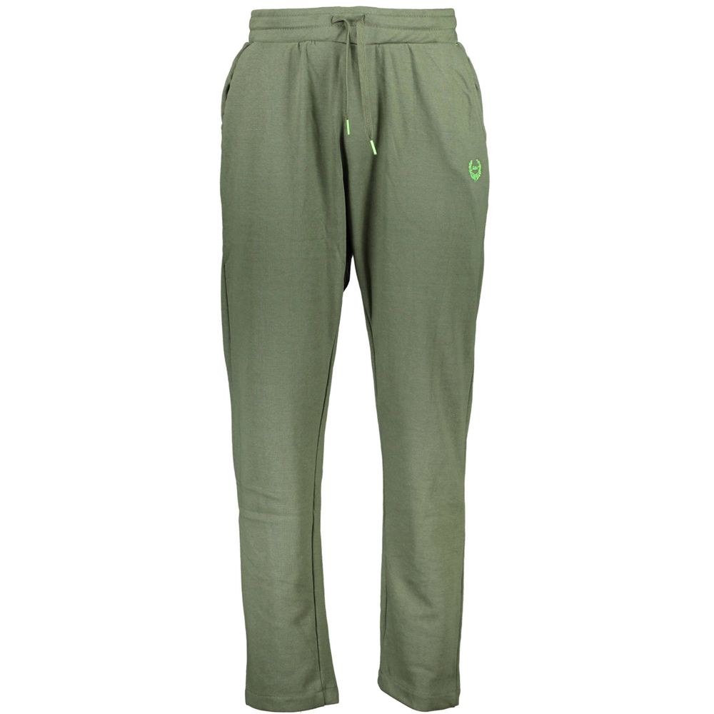 Gianmarco Venturi Verde Cotton Men Sport Pant | Regal Royce