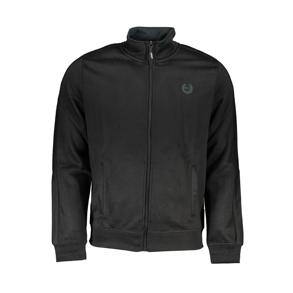 Gianmarco Venturi Black Polyester Men Sweatshirt | Regal Royce