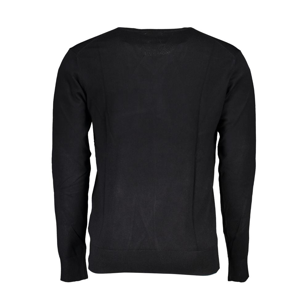 Gianmarco Venturi Black Viscose Men's Sweater | Regal Royce