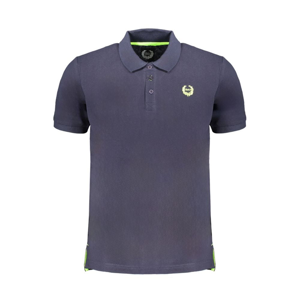 Gianmarco Venturi Blue Cotton Men's Polo Shirt | Regal Royce