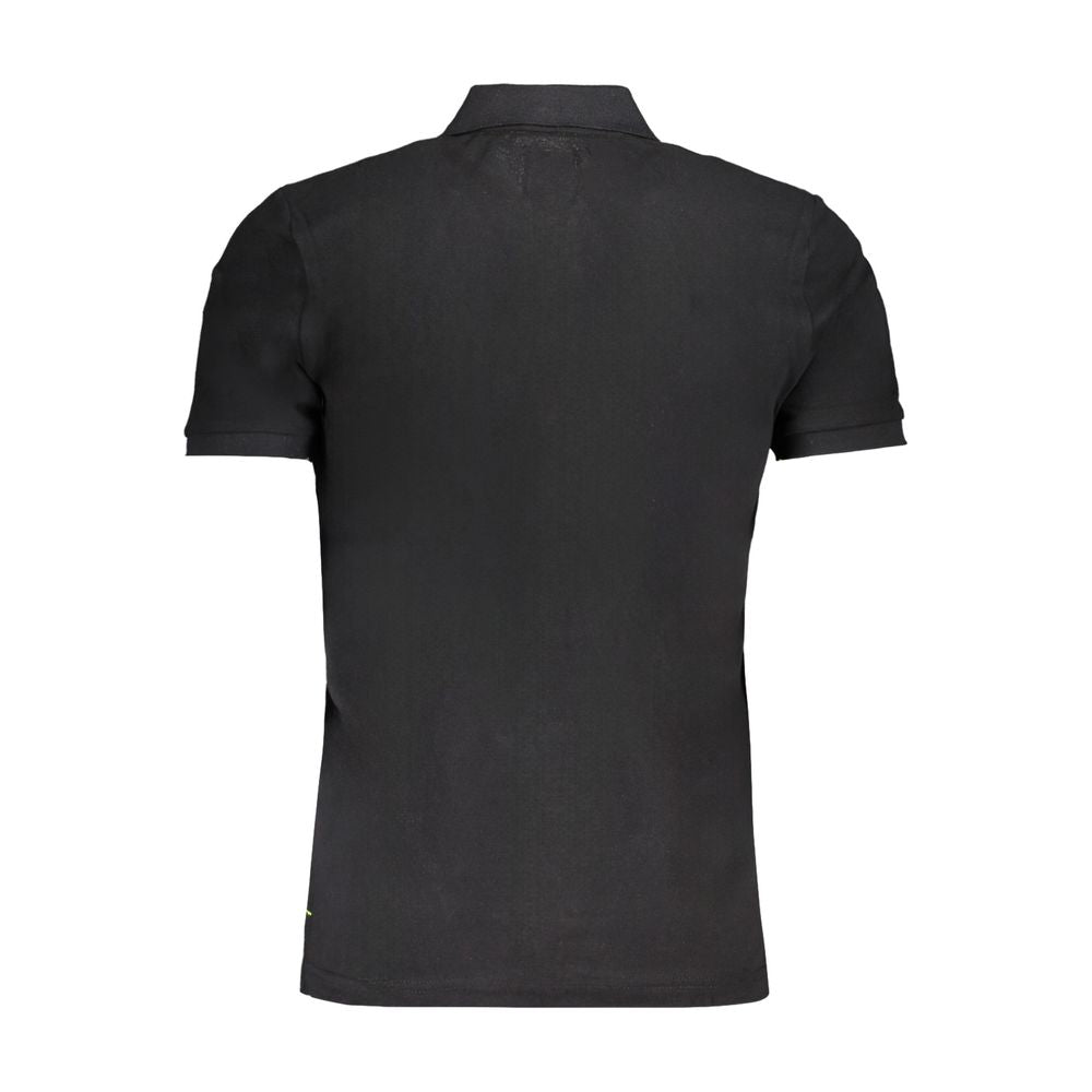 Gianmarco Venturi Black Cotton Men Polo Shirt | Regal Royce
